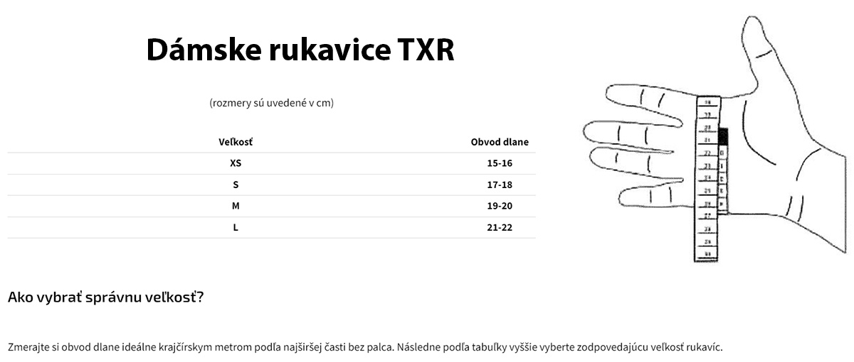 TXR Dámske rukavice na motorku Prime čierne M